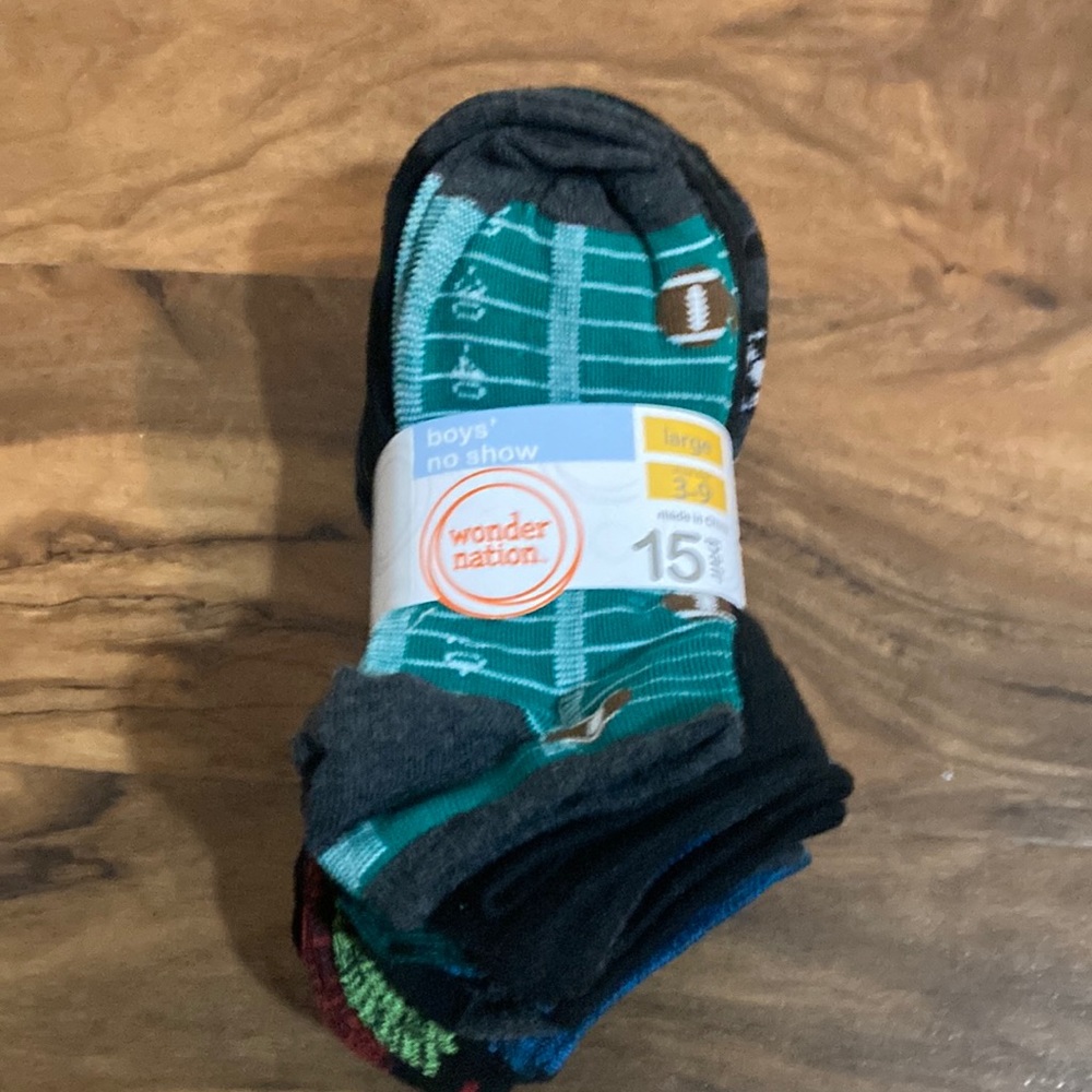 Boys no show socks 15 pack